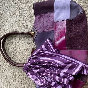 Purple Coach purse